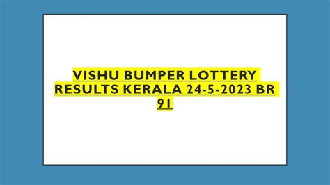 vishu bumper result 2023|Vishu Bumper Lottery .